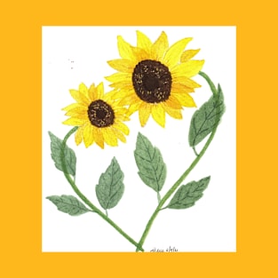 Two sunflowers- maybe mother and child or two friends or two lovers even :-) T-Shirt