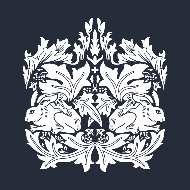 William Morris Brer Rabbit White by Pixelchicken