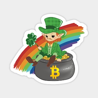 Lucky Bitcoin Patrick Day Magnet