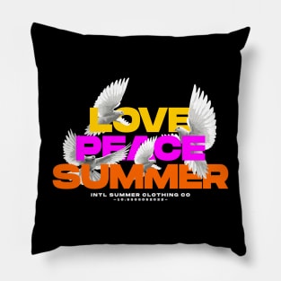 love peace summer simple vintage fashion Pillow