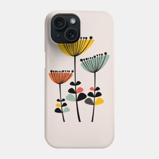 Mid Century Modern Flowers 8 Phone Case