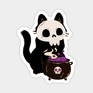 Black Cat Halloween Magnet