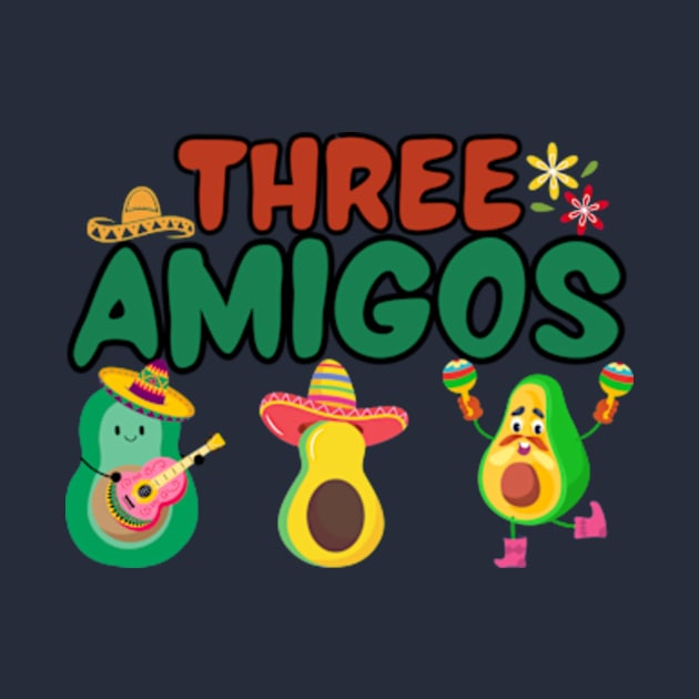 Tres Amigos Avocados Funny Cinco De Mayo Fiesta Mexican by one tap