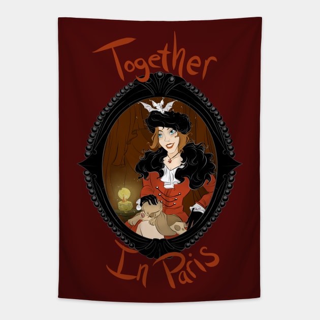 Together in Paris Tapestry by Drea D. Illustrations