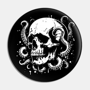 kraken skull Pin