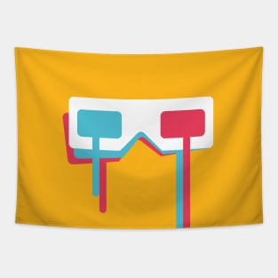 3D Anaglyph Glasses Tapestry