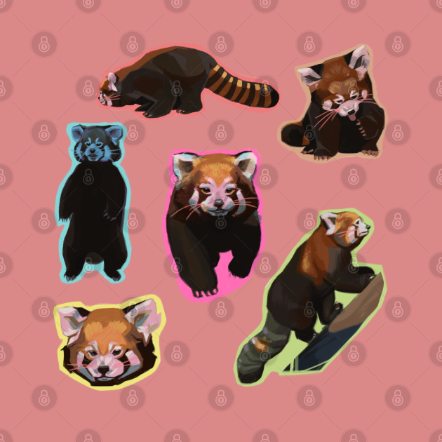 Red panda sybju  panda  pin  teepublic Red panda sybju  panda  pin  teepublic