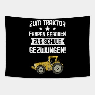 Farm Vehicle Tractors Driving Tapestry