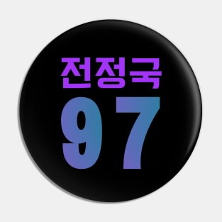 BTS (Bangtan Sonyeondan) Jeon Jungkook 97 in Korean / Hangul Pin