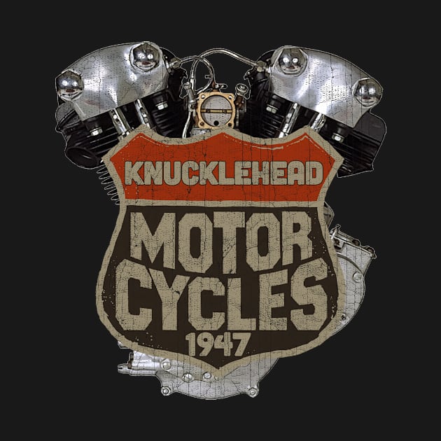 1947 Kuncklehead VTwin Motorcycle Old School VTwin Biker by The Dirty Gringo