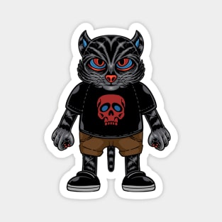 The Black Cats Use Skull T-Shirt Magnet