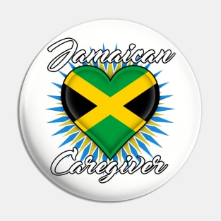 Jamaican Caregiver (white font) Pin