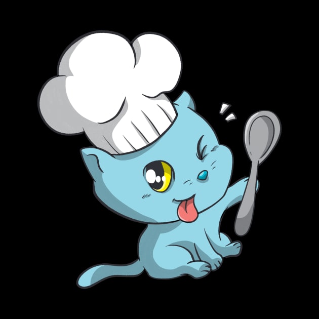 Chef Kitty Funny Cook Cat Lover Cooking by Foxxy Merch