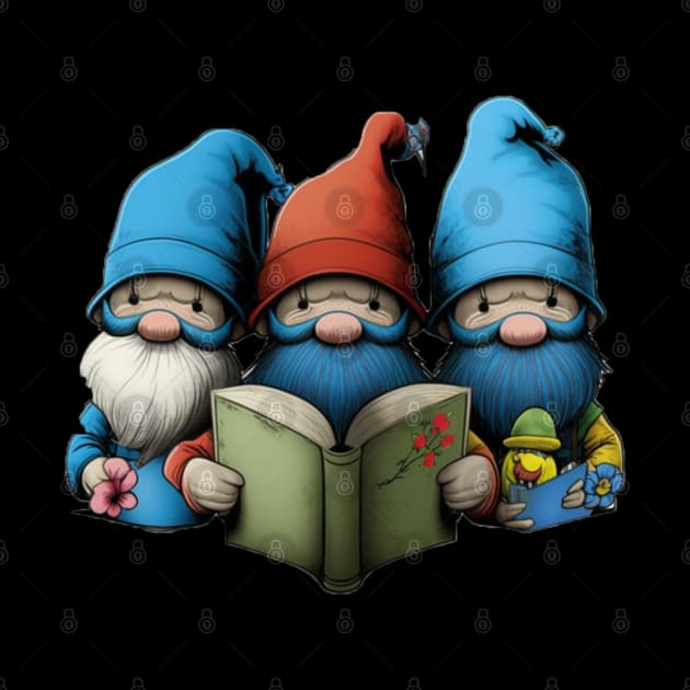 Three smurfs reading books by NEtmarket3