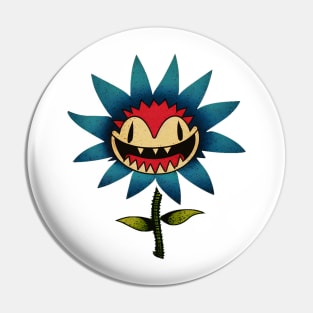 Colourful evil flower Pin