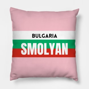 Smolyan City in Bulgarian Flag Pillow