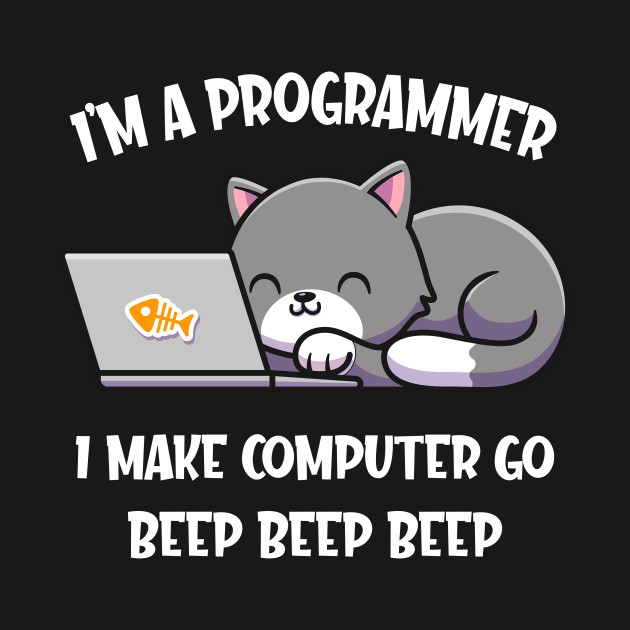 Funny Computer Cat Programmer Computer Scientist by Foxxy Merch