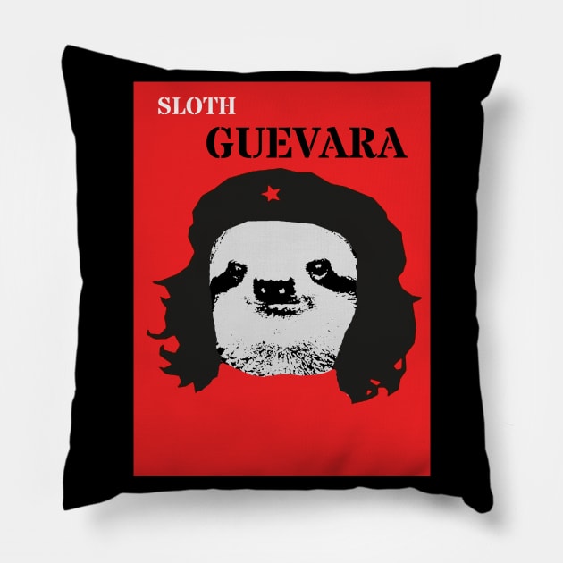 Sloth Guevara Pillow by wanungara