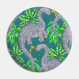 Mosaic Dinosaurs and Hummingbirds Pin