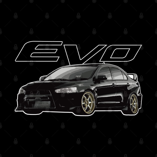 EVO X 10 Phantom Black JDM Advan STANCED by cowtown_cowboy