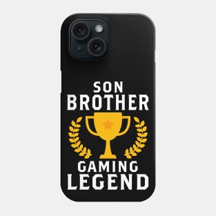 Son Brother Gaming Legend Gamer Gifts For Teen Boys Gaming Phone Case