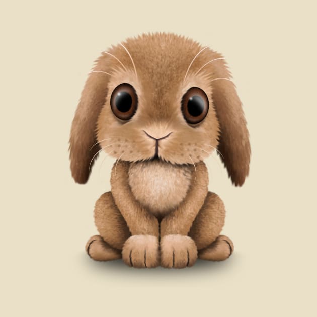 Cute Brown Baby Bunny Rabbit by jeffbartels