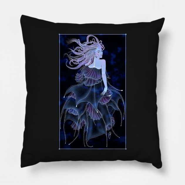 Wendy as a deep sea mermaid Pillow by dangerbeforeyou