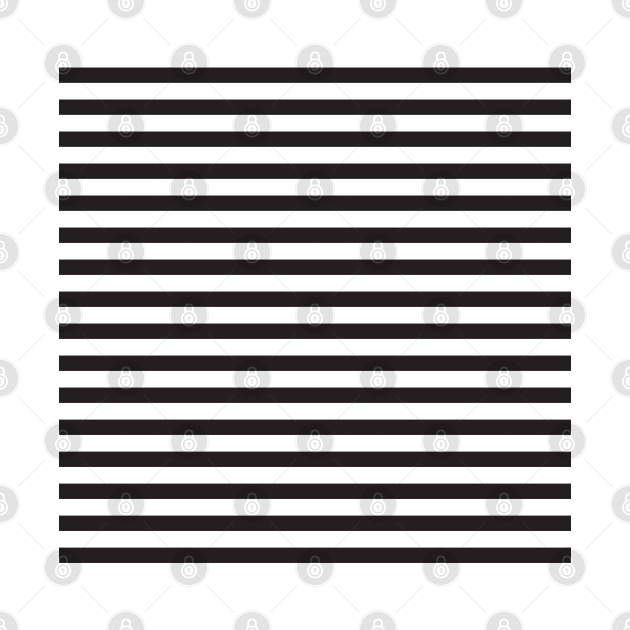 Black and white horizontal stripes by kallyfactory