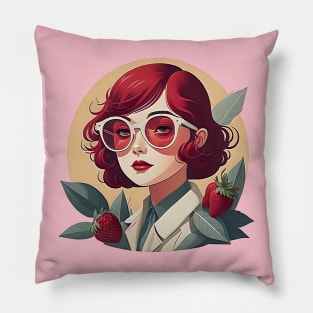 Raspberry girl Pillow