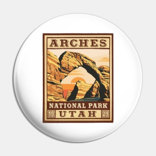 Arches National Park Outdoor Vintage Pin