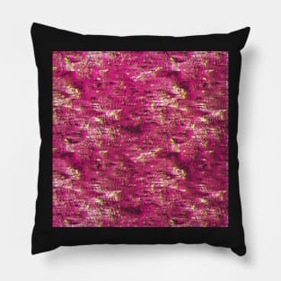 glitch design pink Pillow