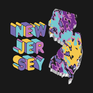 New Jersey State Abstract Art T-Shirt