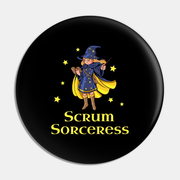 Scrum Sorceress - Scrum Master Pin by Modern Medieval Design