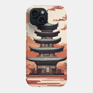 beautiful japanese pagoda art Phone Case
