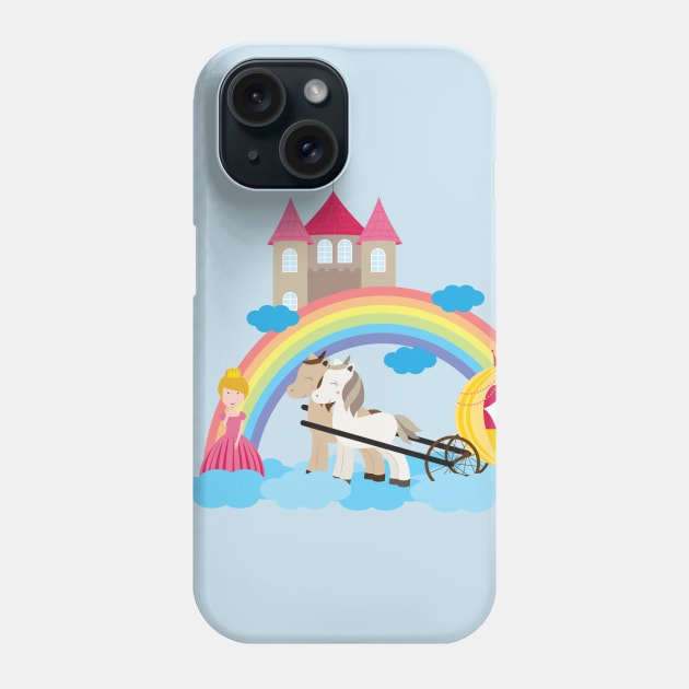 Unicorn and princess 4 Phone Case by grafart