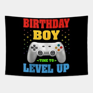 Birthday Boy Time To Level Up Video Game Birthday Boys Tapestry