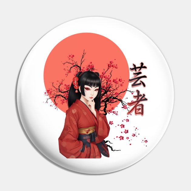 Geisha | Beautiful Sakura Girl | Oriental Vibes Pin by VISUALUV