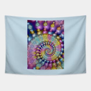 iridescent spiral fractal Tapestry