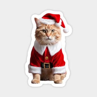 Funny Ugly Christmas Sweater Santa Claus Kitty Cat Magnet