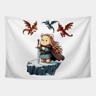 Bear Warrior Prince Cute Kawaii Tapestry