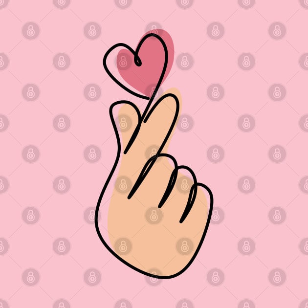 Kpop Finger Heart by mirailecs