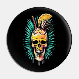 Pineapple Skull Juice Pin