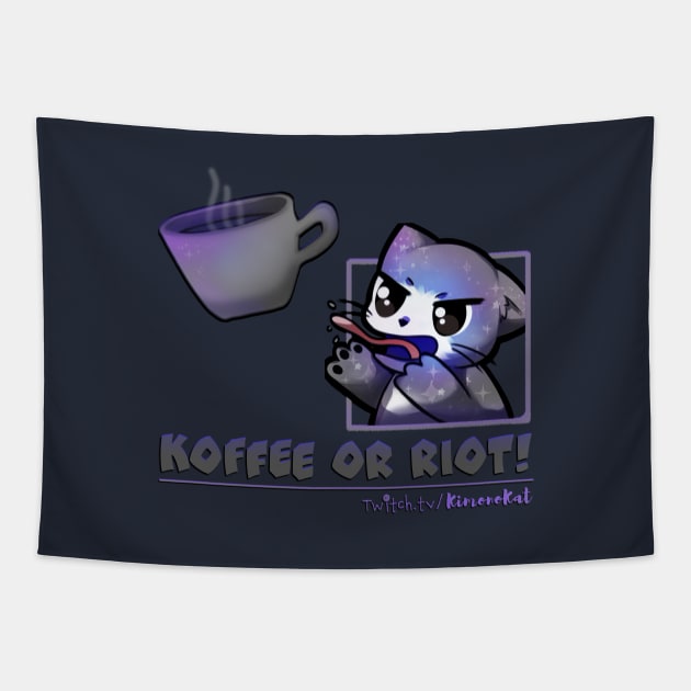 Koffee or Riot After Dark Tapestry by KimonoKat