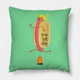 IMA HOT DOG jumping fire Pillow