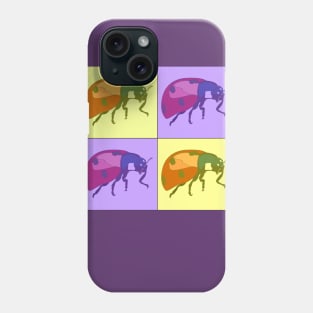 Ladybug Pop Art - Purple and Yellow Phone Case