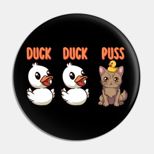 Funny Duck Cat Pun Meme Men Women Kids Funny Duck Pin