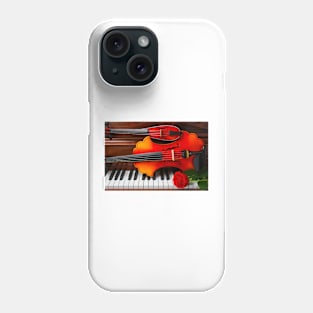 Baroque Vuolin And Pocket Violin On Piano Phone Case