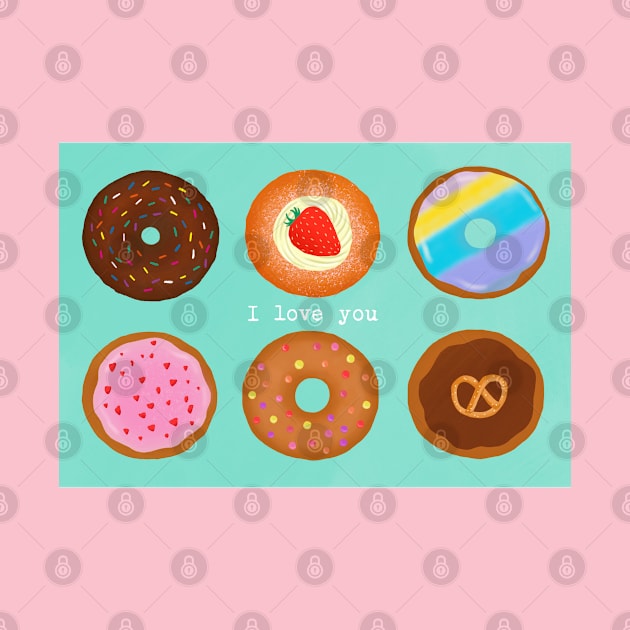 This is a beautiful drawing of a box of donuts. What is your favourite? I love strawberry and fresh cream donuts. by lonelychiwawa