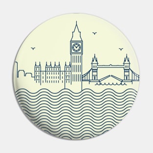 London Stamp Design Pin