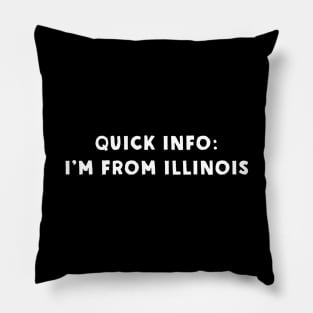 Illinois Cool & Funny Pillow